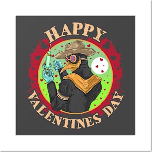 Funny Valentines Day Plague Doctor Posters and Art